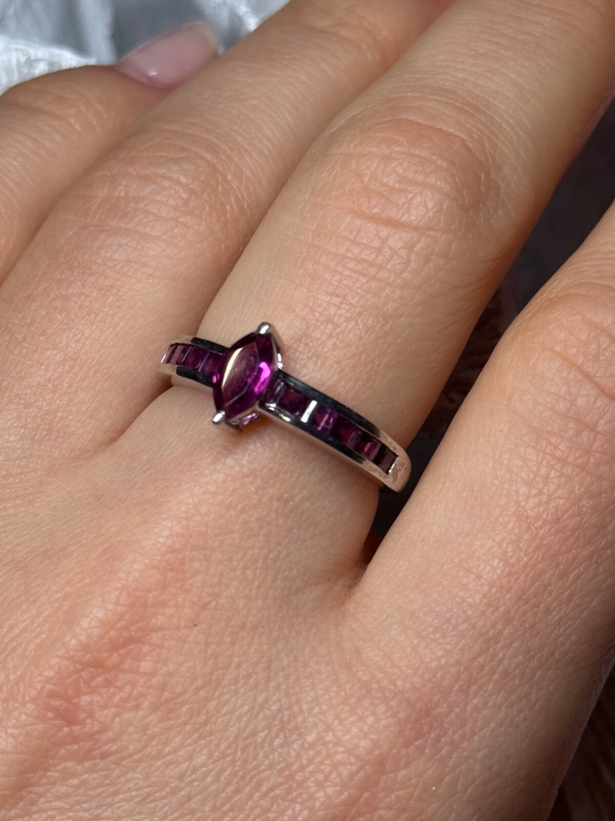 925 Sterling Silver Spinel Ring Size 7.5