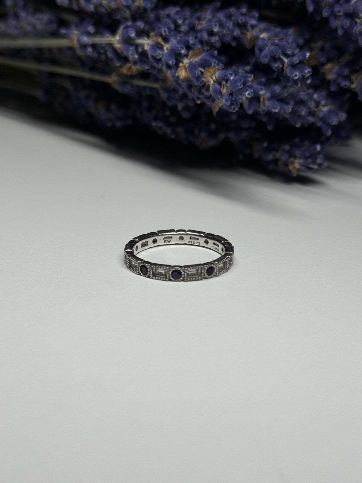 925 Sterling Silver CZ Ring Size 6.5