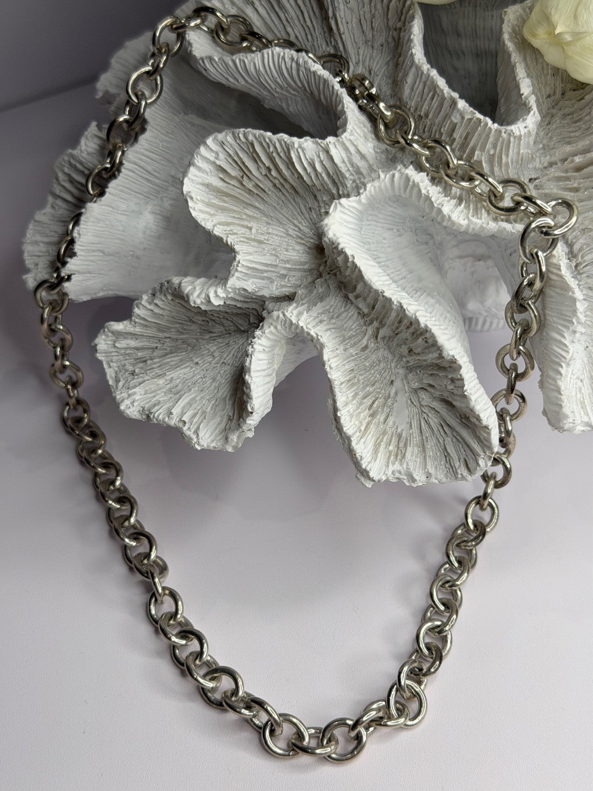 Vintage Judith Ripka 925 Sterling Silver Chain Necklace