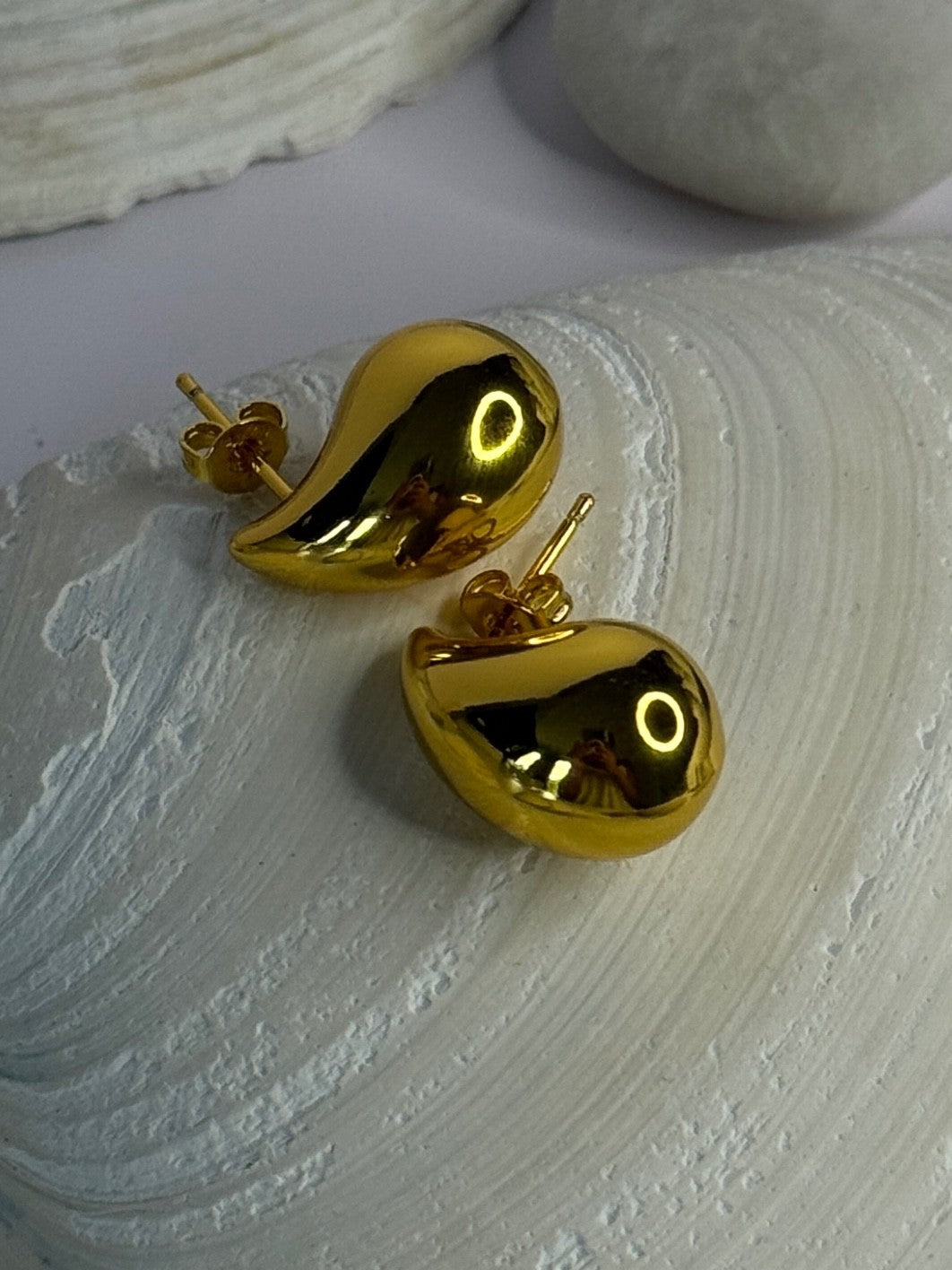 925 Sterling Silver Gold Plated Drop Earrings Length 0.7 Inch