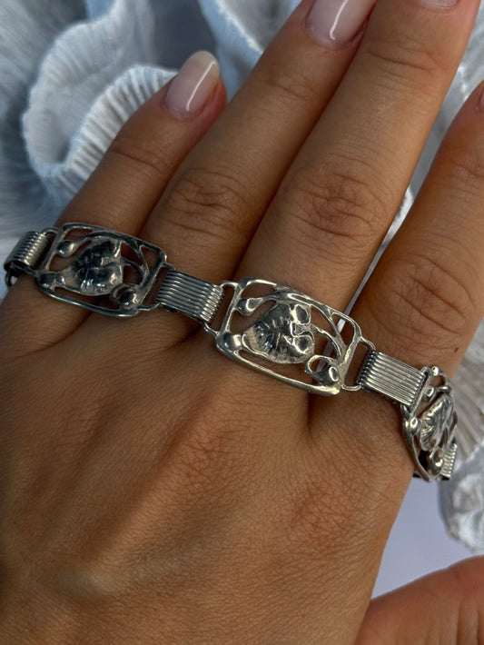 Vintage Dane Craft 925 Sterling Silver Bracelet Size 7.5