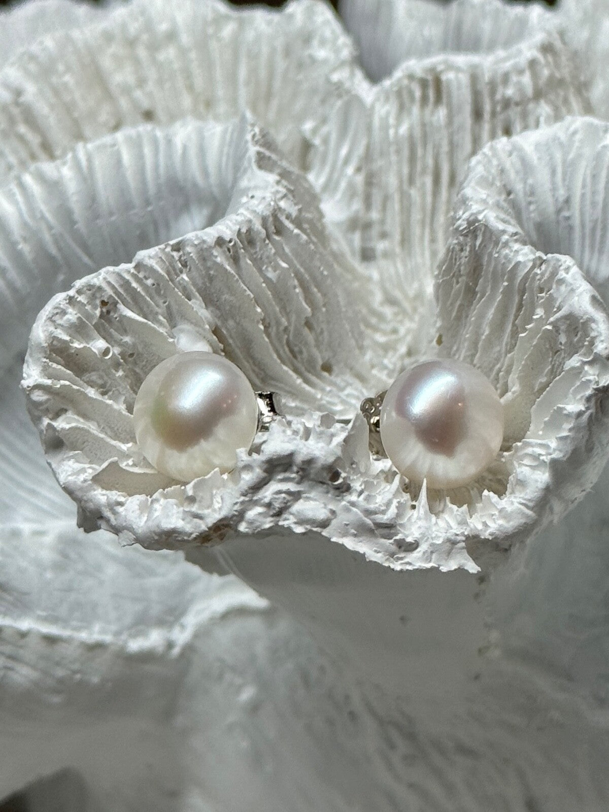 925 Sterling Silver Fresh Water Pearl Earrings Length 0.35 Inch