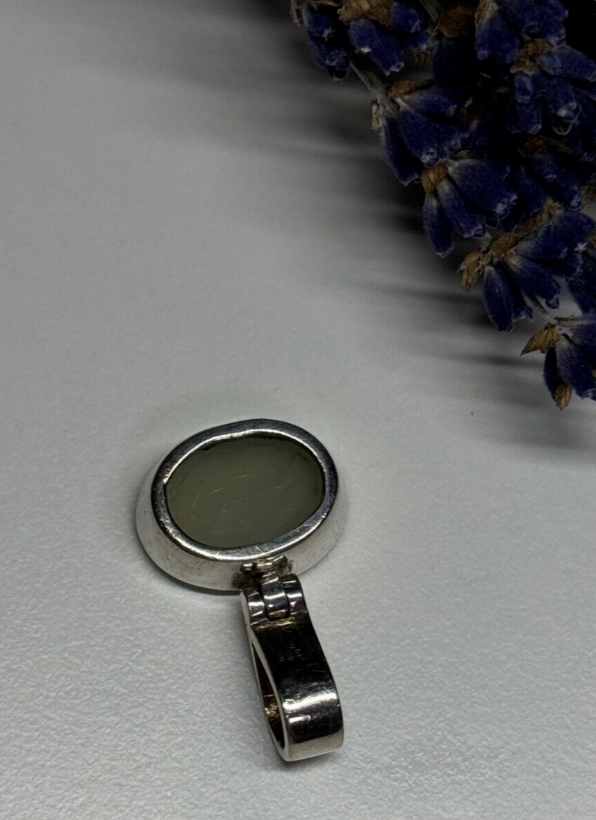925 Sterling Silver Nephrite Pendant