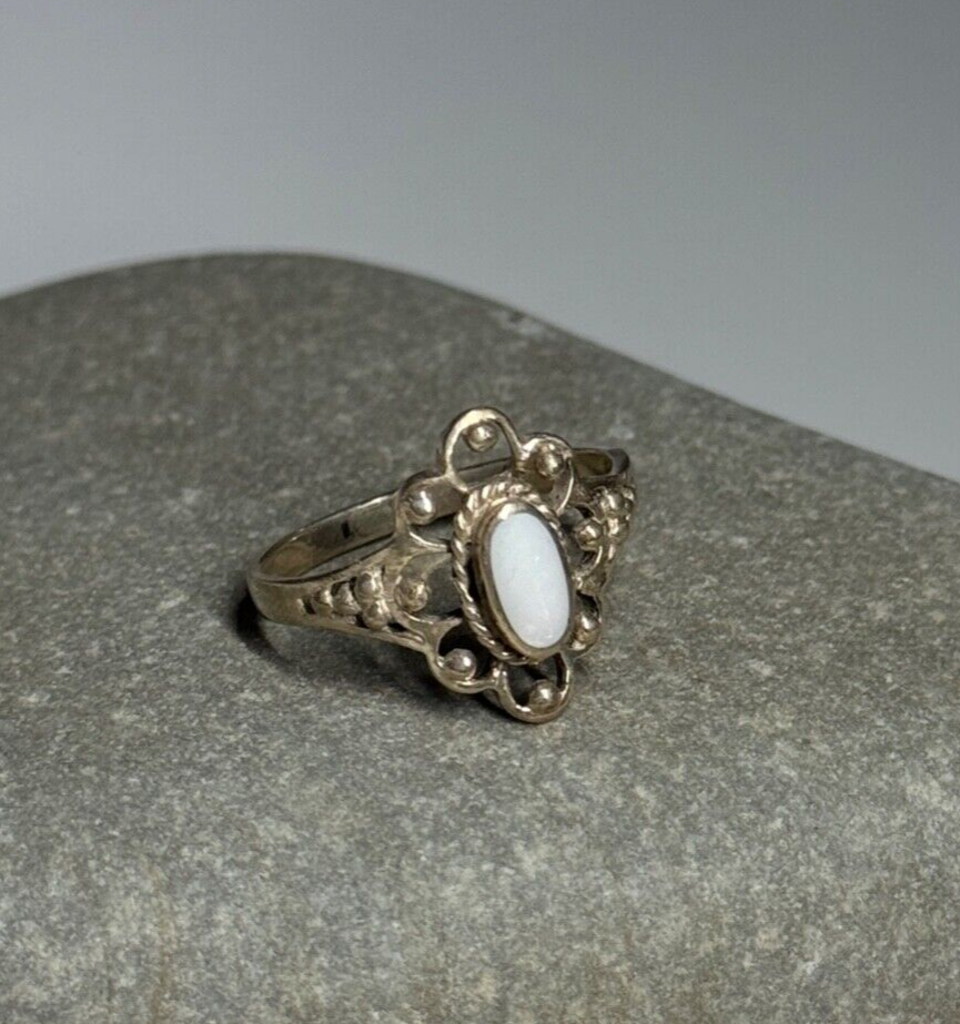 925 Sterling Silver Abalone Ring Size 7