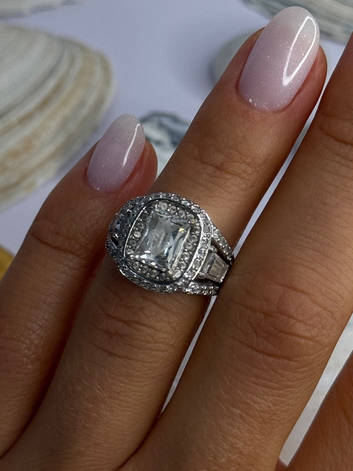 Tycoon 925 Sterling Silver Cz Ring Size 5