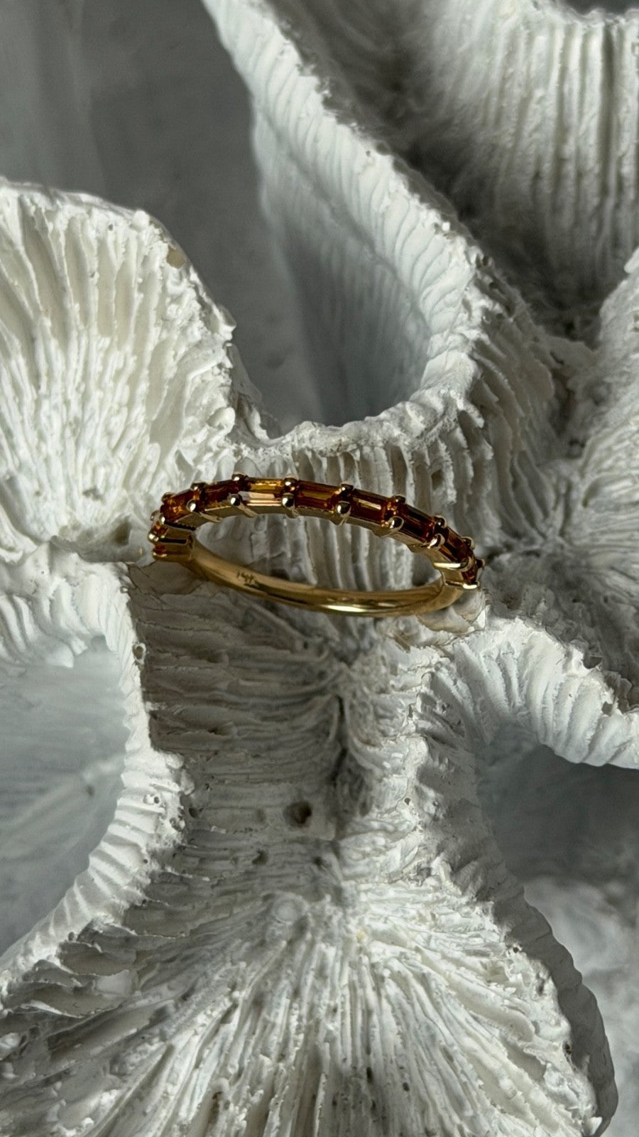 14K Yellow Gold Citrine Ring Size 5.5