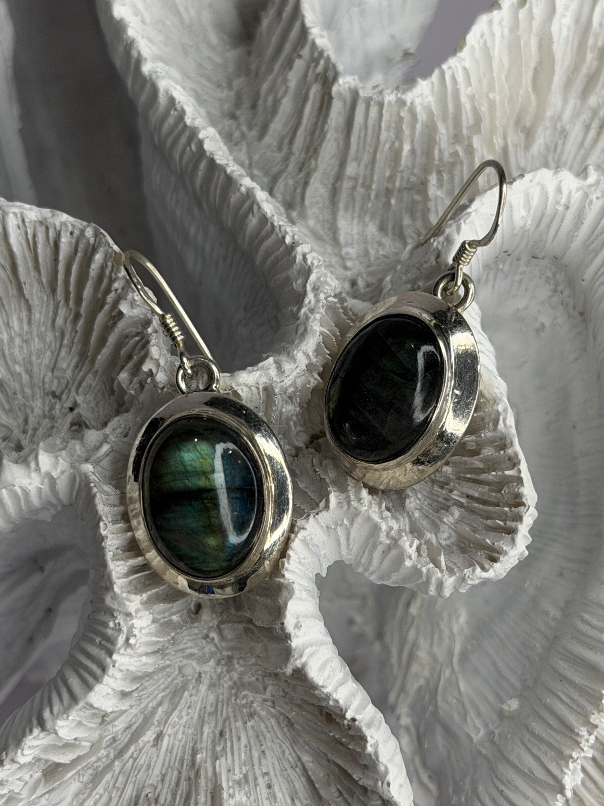 925 Sterling Silver Labradorite Dangle Earrings