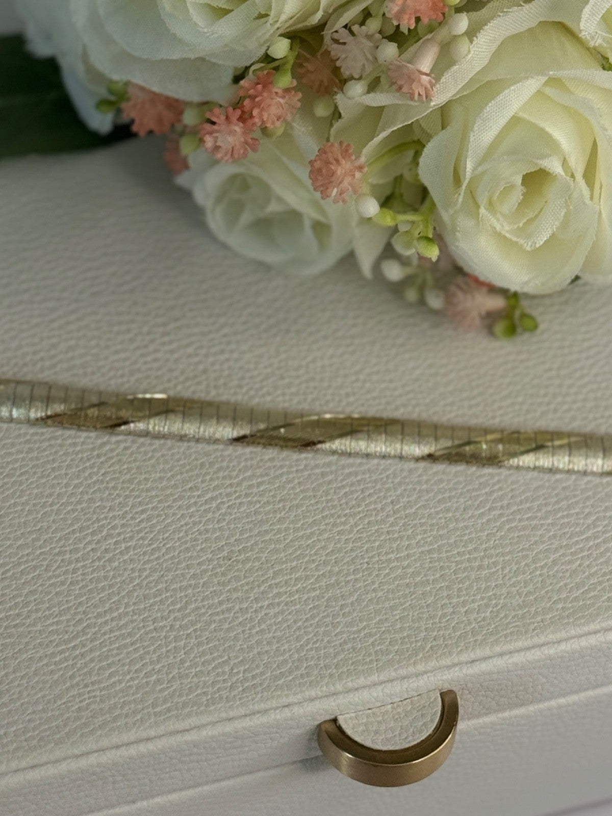 Classy 925 Sterling Silver Italy Gold Plated Part Bracelet Length 7.5 Inch