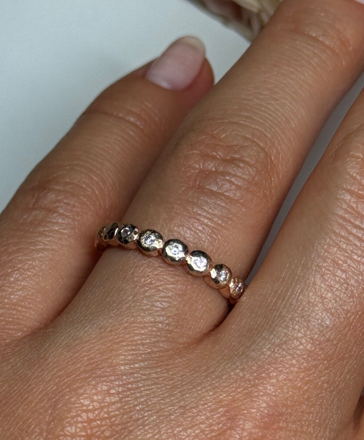 925 Sterling Silver Gold Plated CZ Ring Size 7