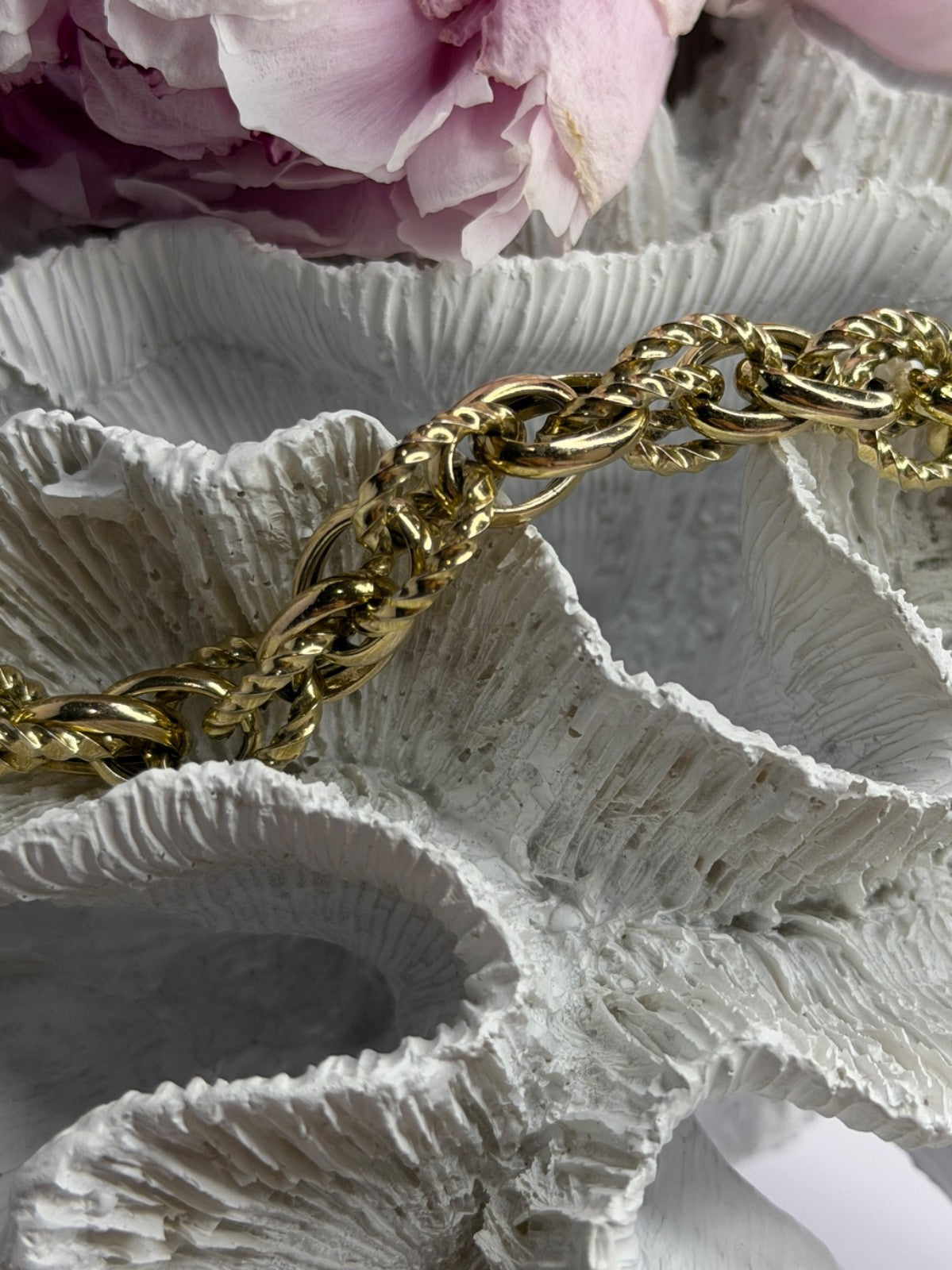 Italy 925 Sterling Silver Gold Plated Bracelet Length 8