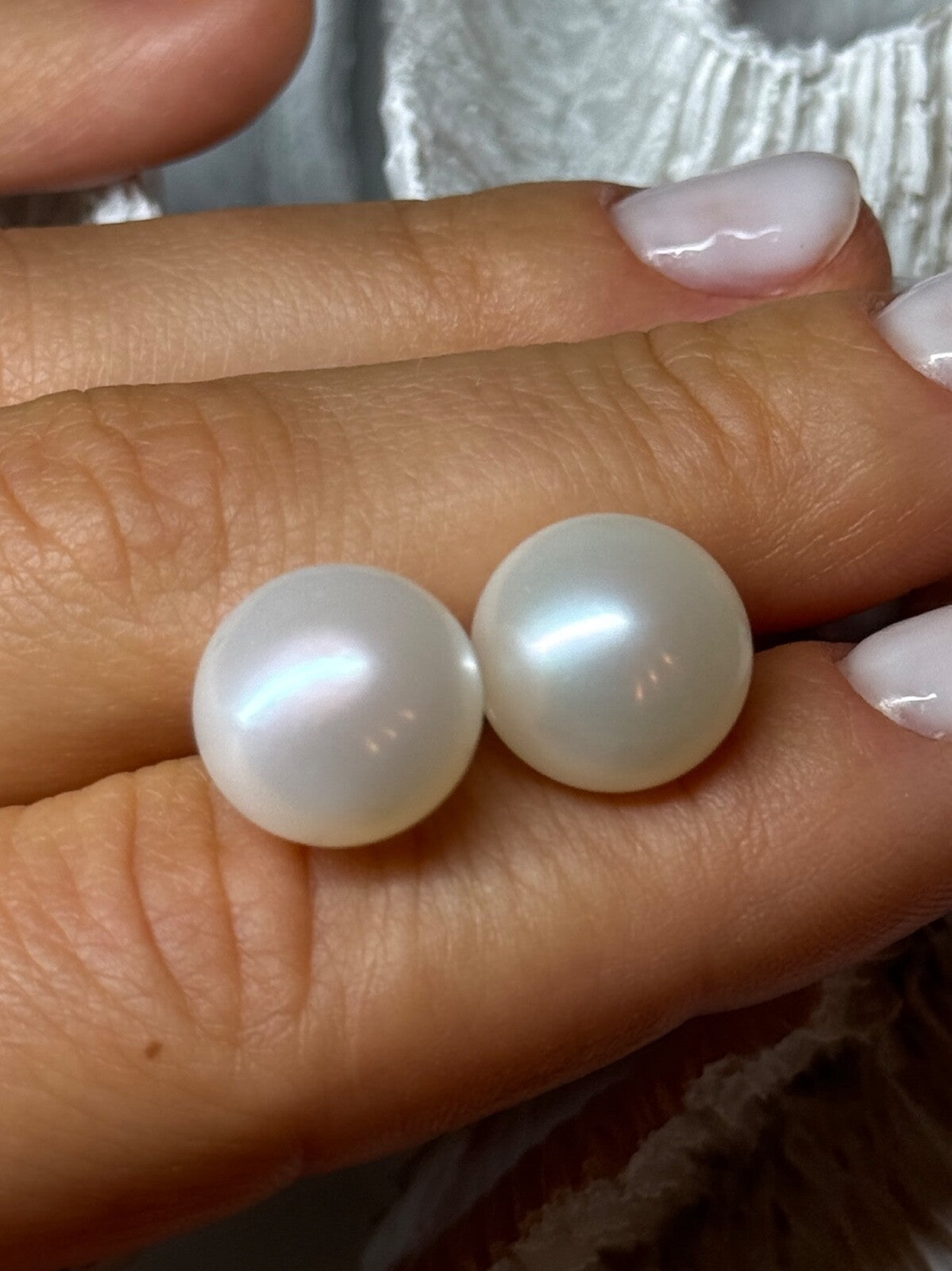925 Sterling Silver Fresh Water Pearl Earrings Length 0.5 Inch