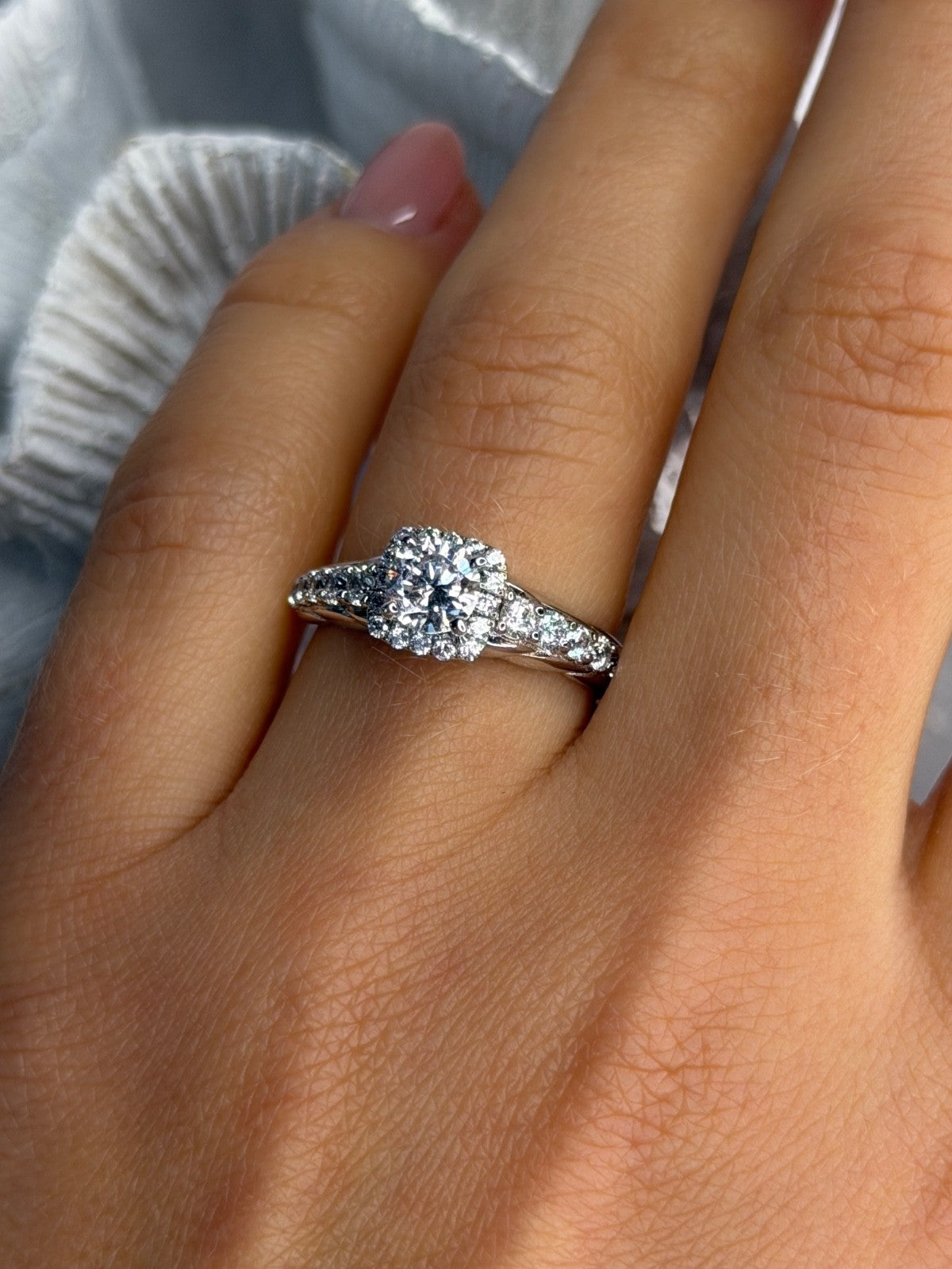 GOC 925 Sterling Silver Cz Ring Size 7