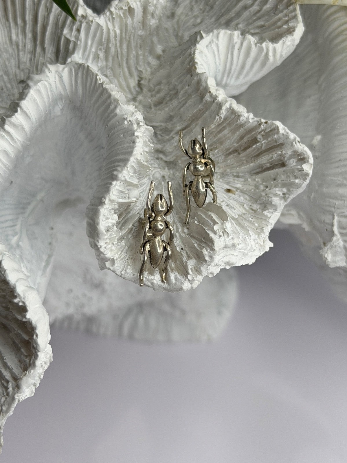 Cute Ant Bug 925 Sterling Silver Earrings