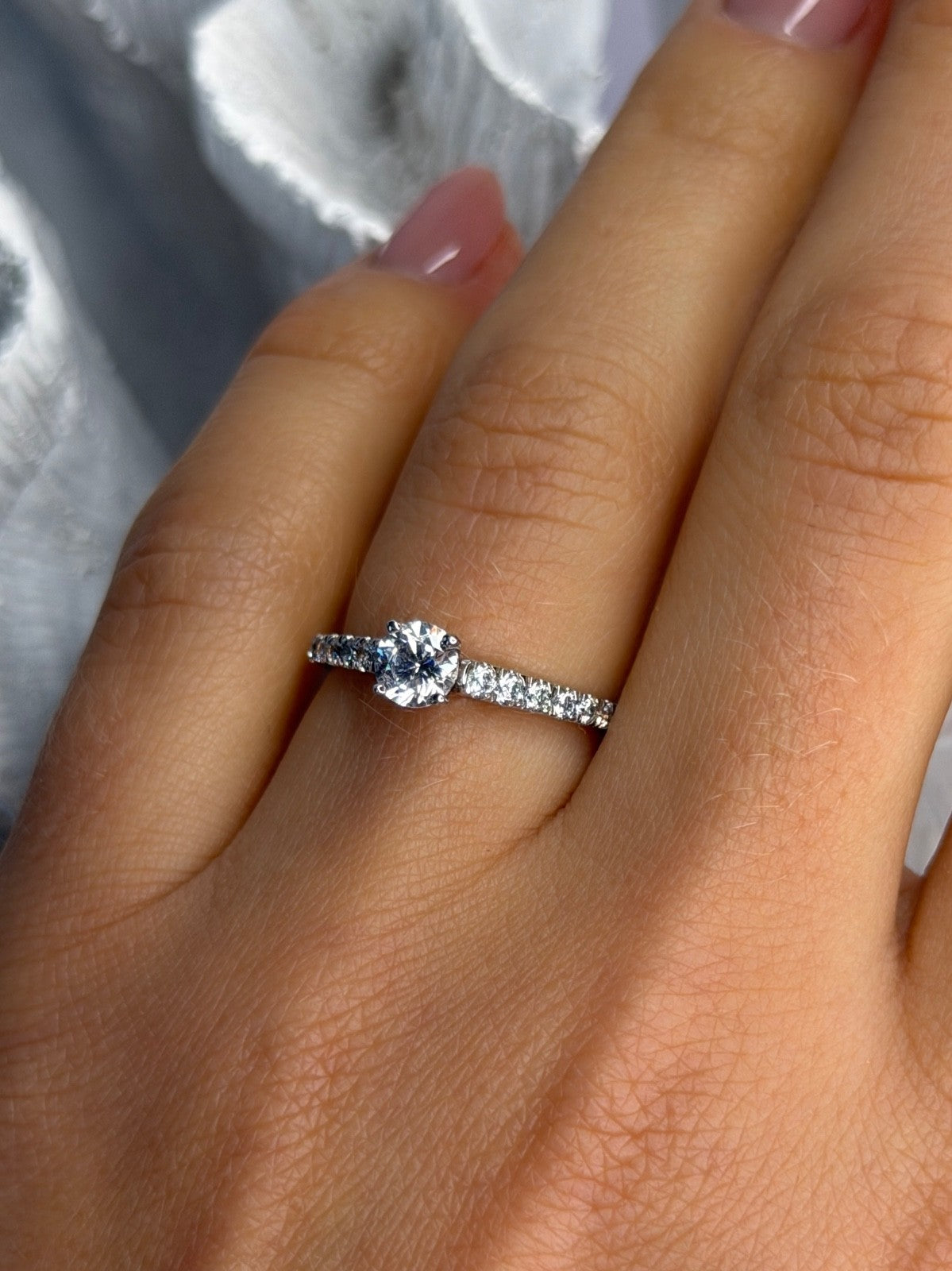 GOC 925 Sterling Silver Cz 0.86 ct Ring Size 7