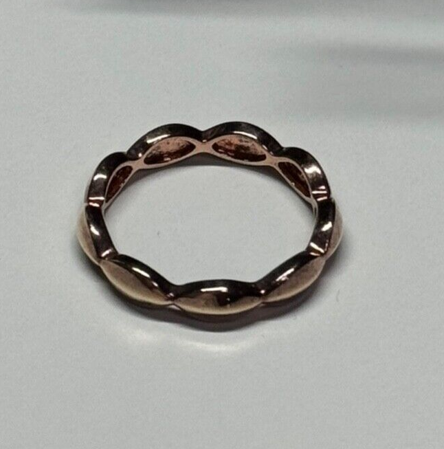 925 Sterling Silver Gold Plated Ring Size 6