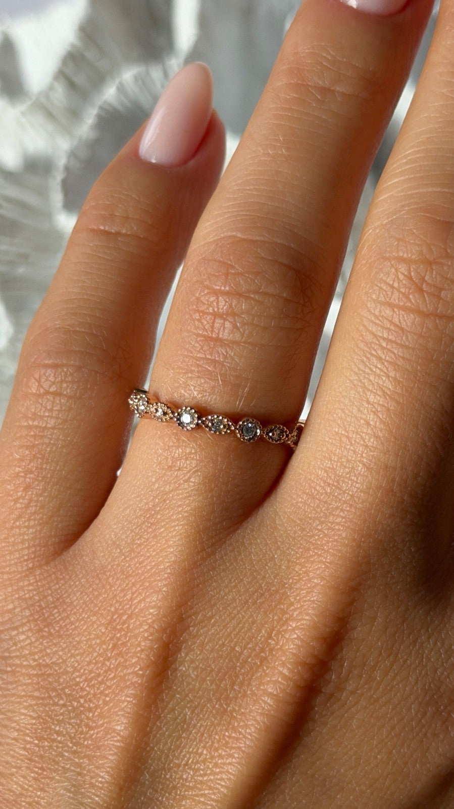 Beautiful 14K Rose Gold Diamond 0.54 ct Ring Size 7