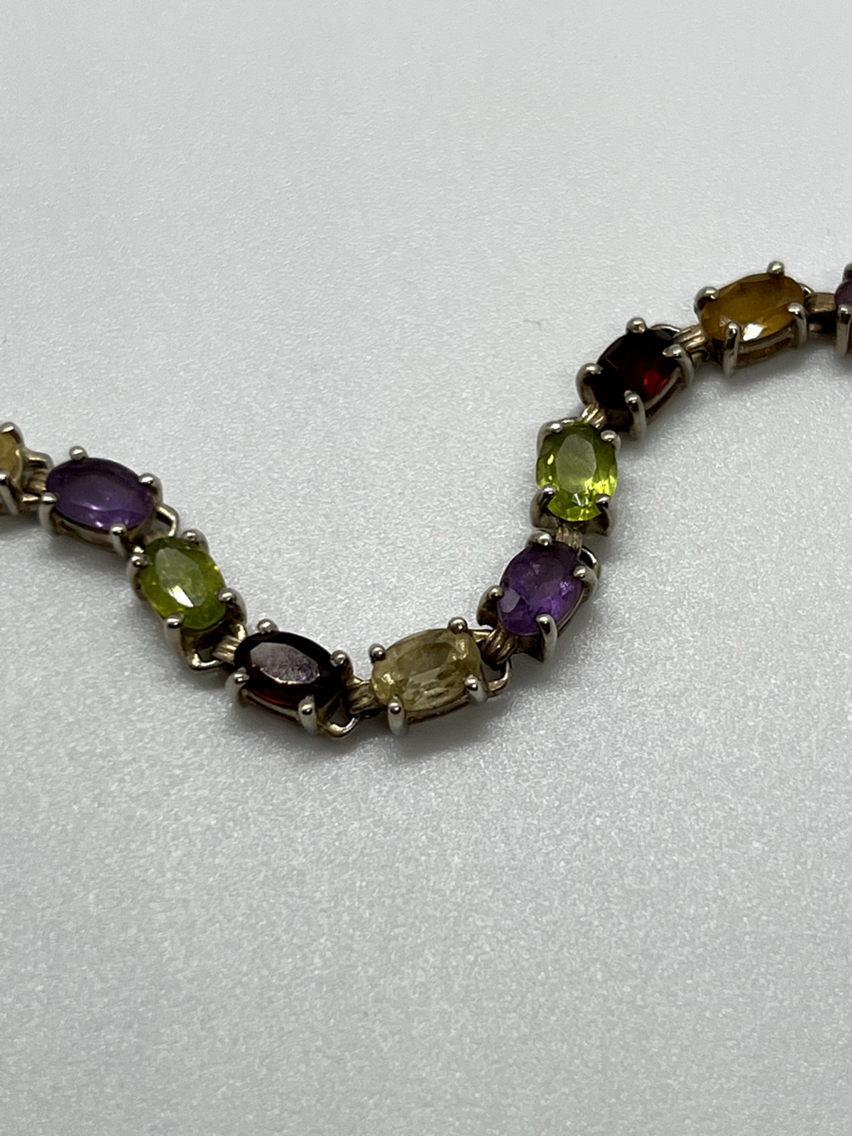 925 Sterling Silver Tourmalines Bracelet