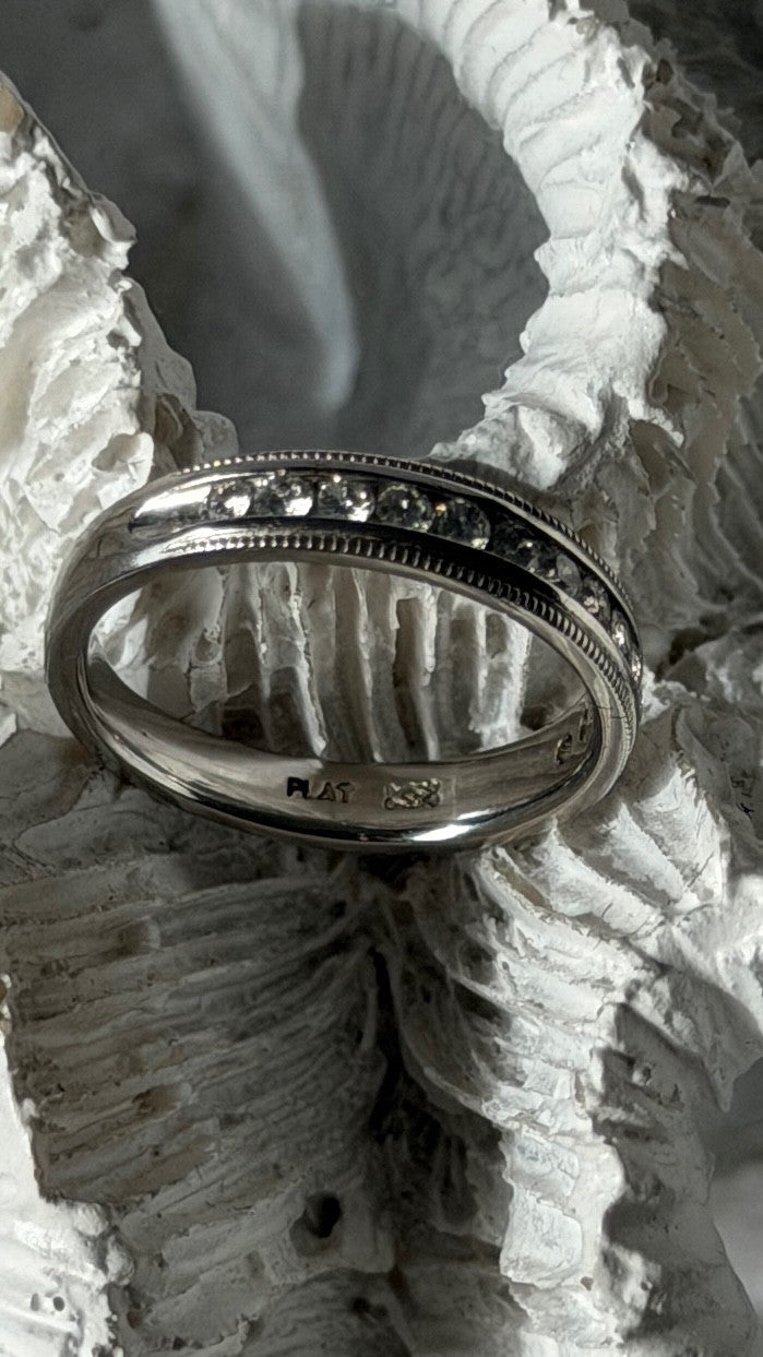 Platinum Diamond 0.20 ct Ring Size 4.5