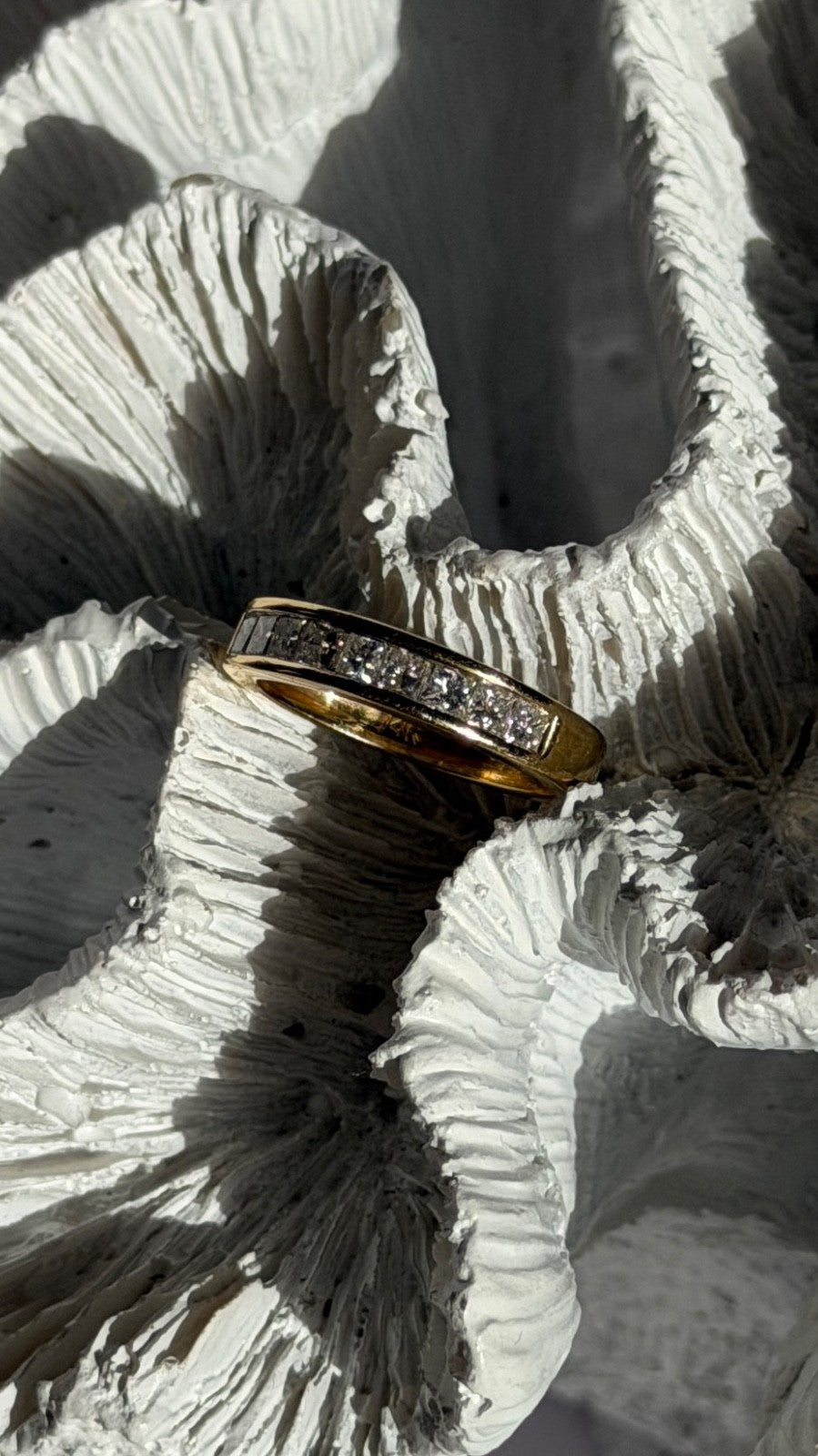 14K Yellow Gold Diamond 1 ct Ring Size 6