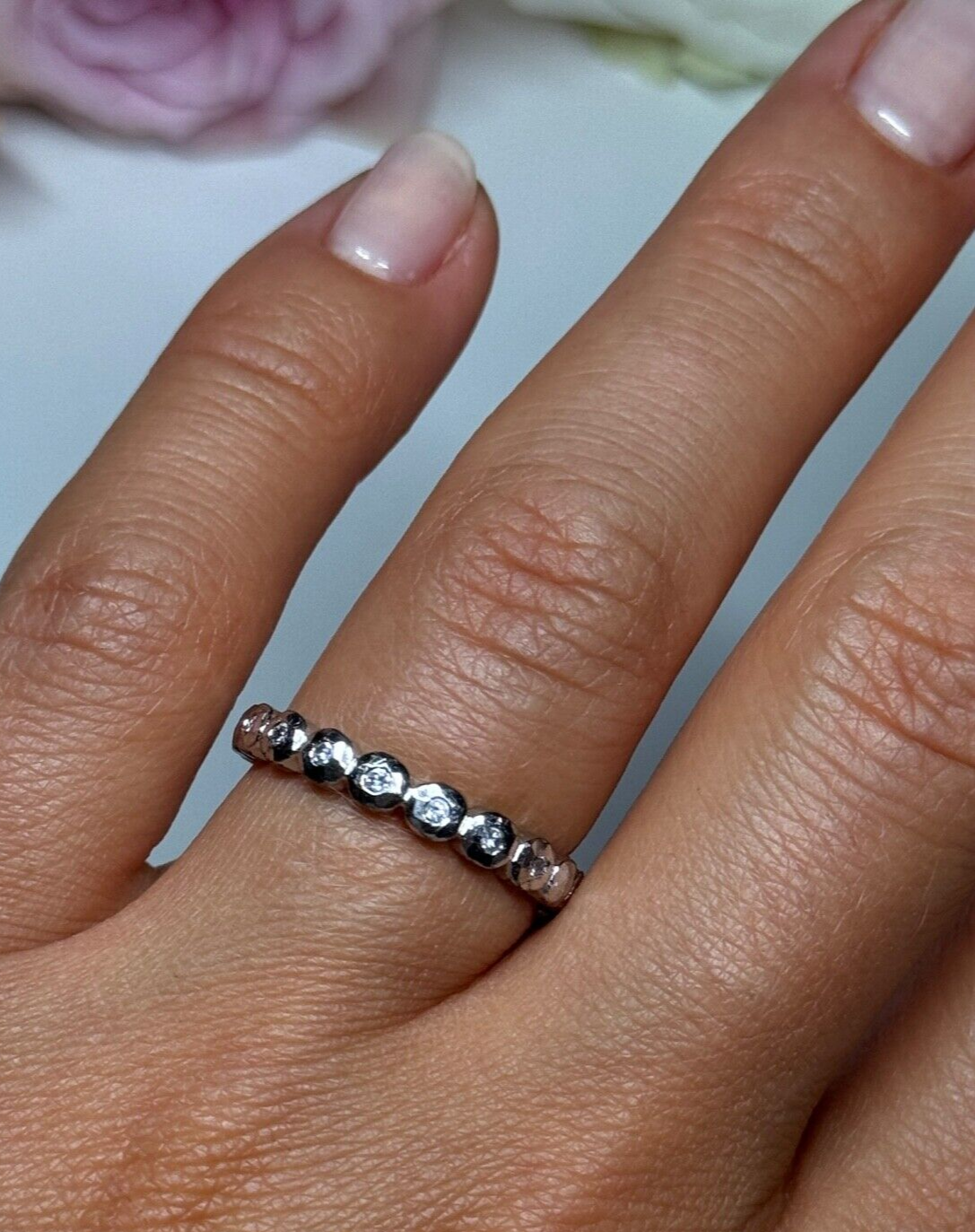 925 Sterling Silver CZ Ring Size 7