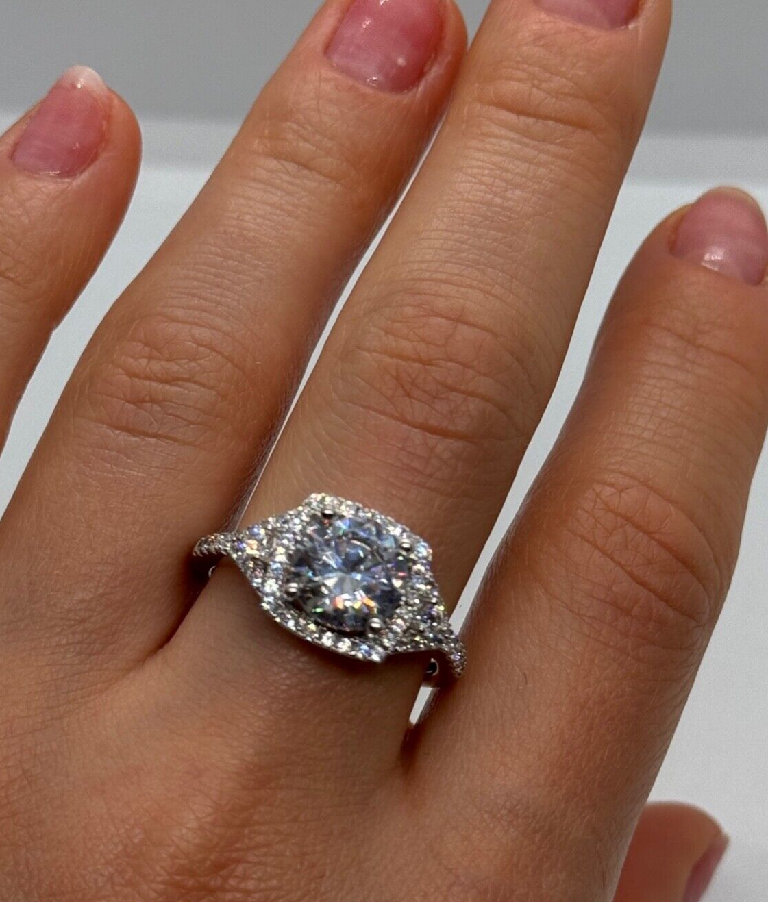 925 Sterling Silver CZ Ring Size 9.5