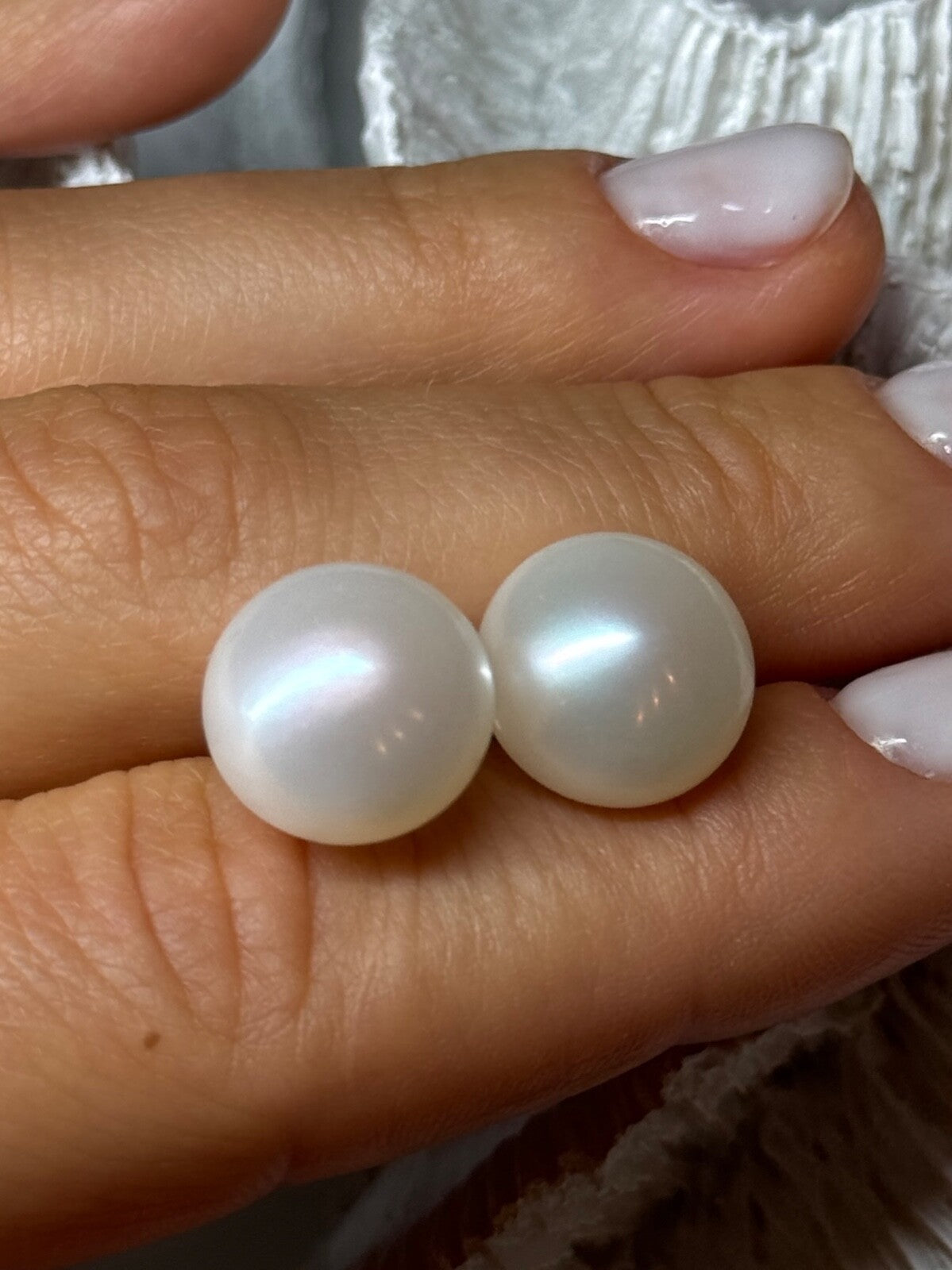 925 Sterling Silver Fresh Water Pearl Earrings Length 0.5 Inch