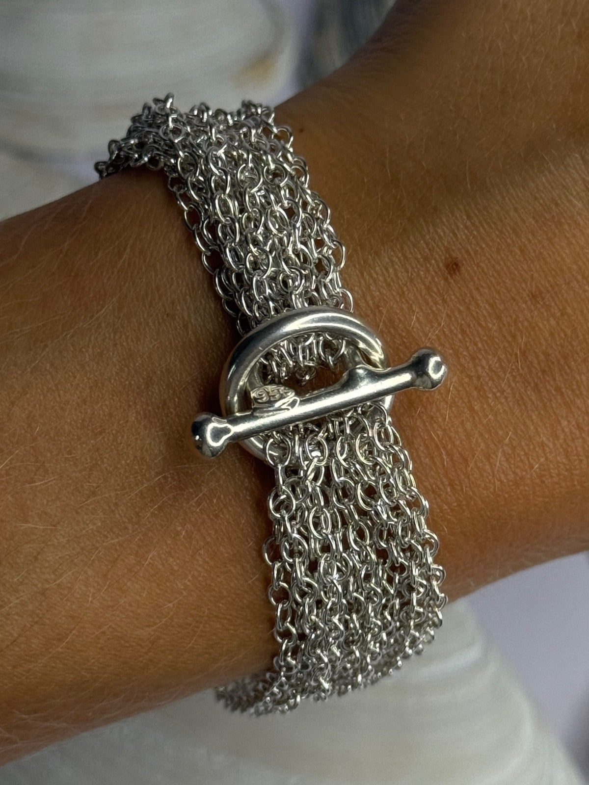 Elegant Design 925 Sterling Silver Bracelet Length 8