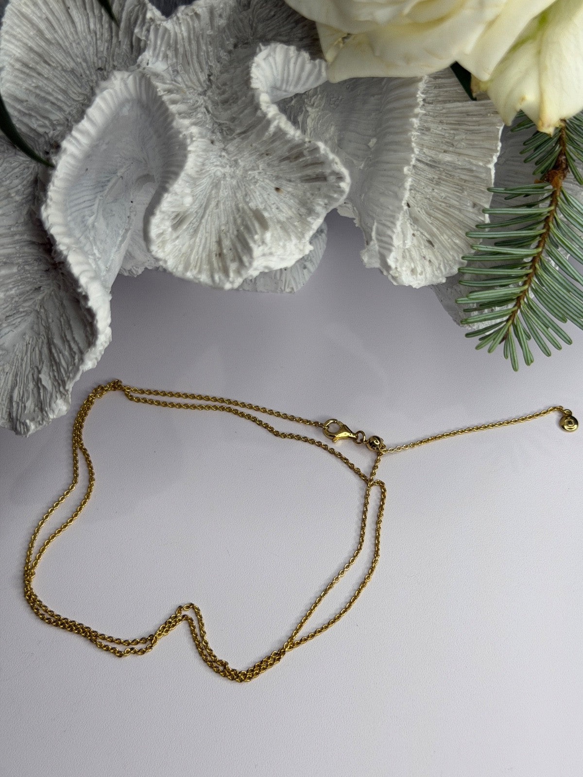 Pandora 925 Sterling Silver Gold Plated Chain