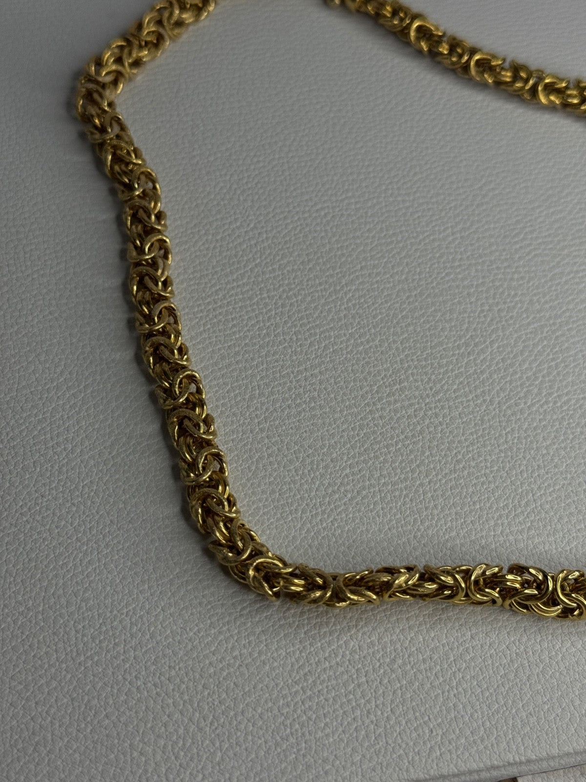 Italy 925 Sterling Silver Gold Plated Chain Necklace Length 18 Inch