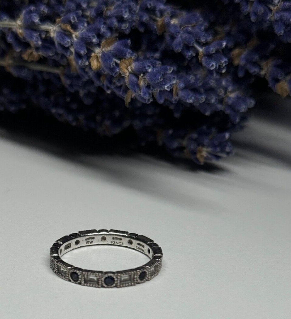 925 Sterling Silver CZ Ring Size 6.5