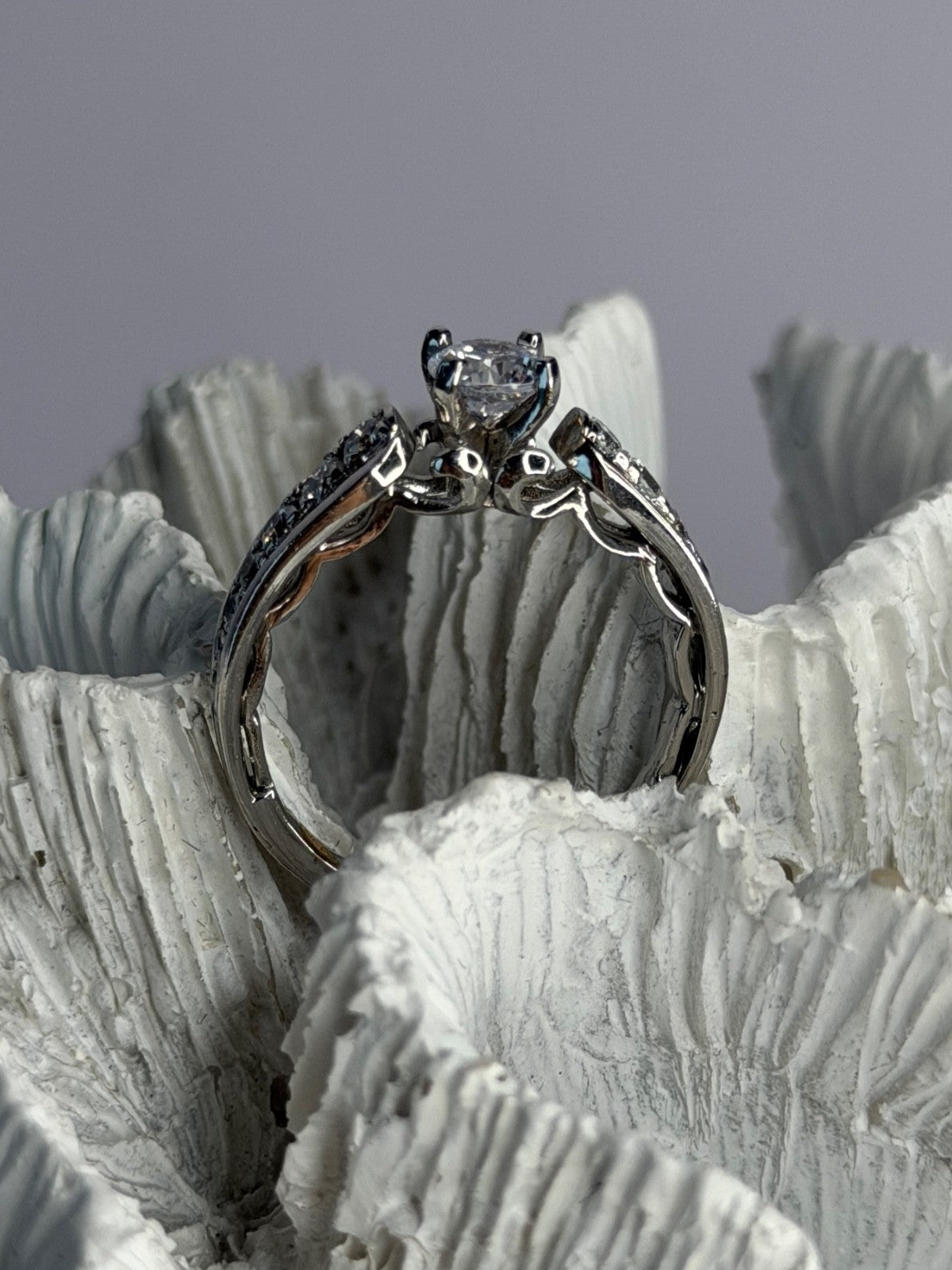 GOC 925 Sterling Silver Cz 1 ct Ring Size 7