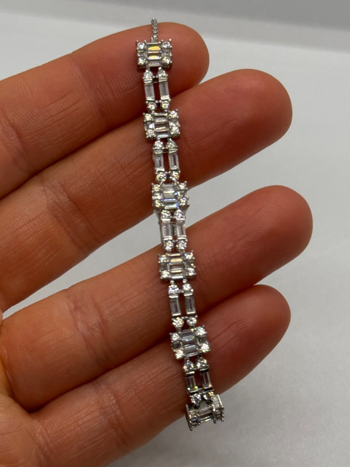 925 Sterling Silver CZ Bracelet