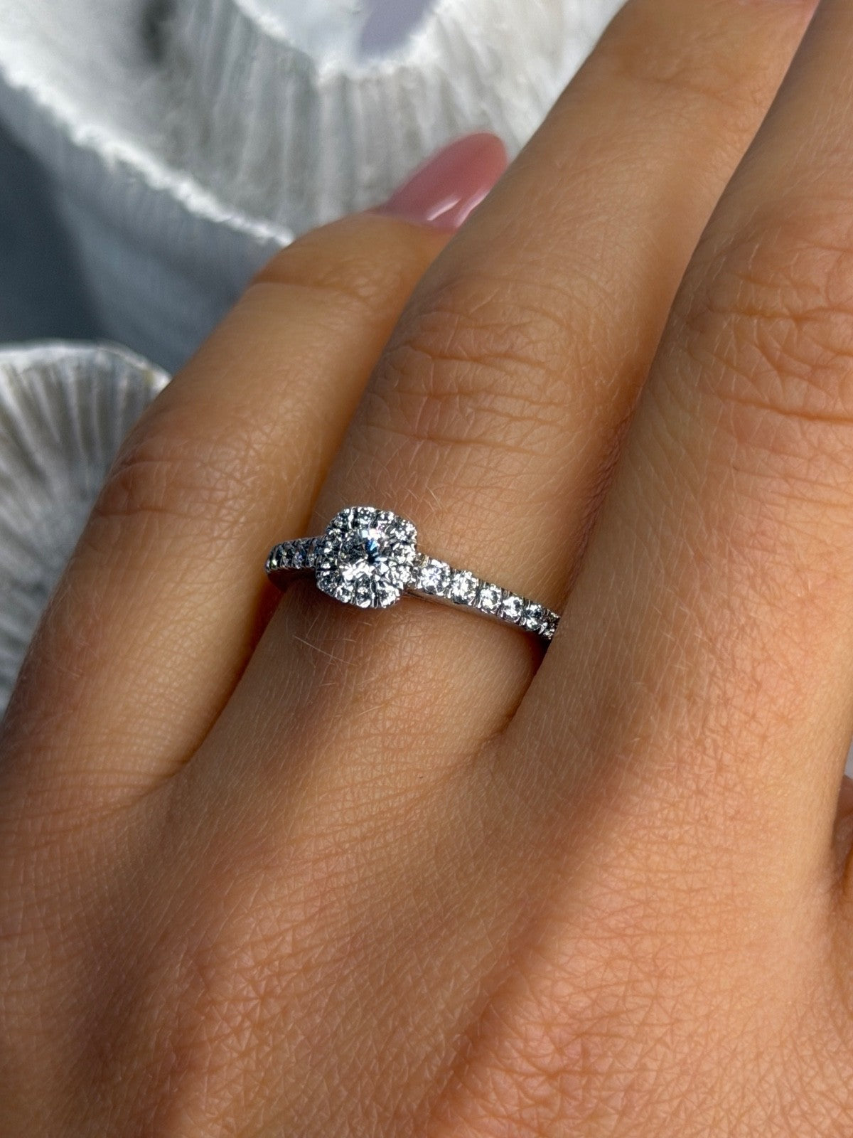 GOC 925 Sterling Silver Cz 0.62 ct Ring Size 7