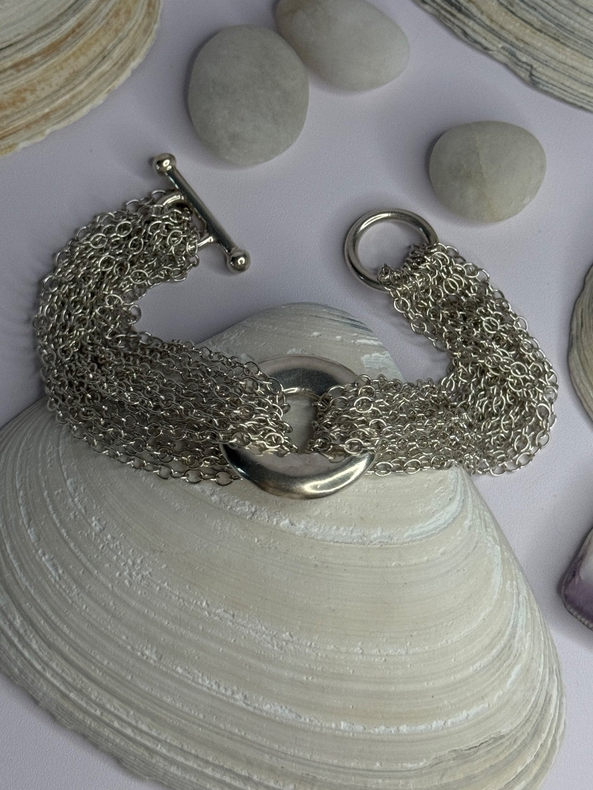 Elegant Design 925 Sterling Silver Bracelet Length 8