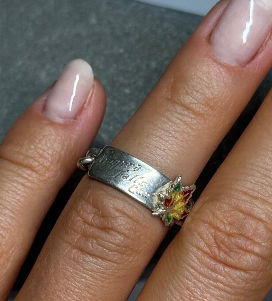 925 Sterling Silver Niagara Falls Canada Ring Size 5