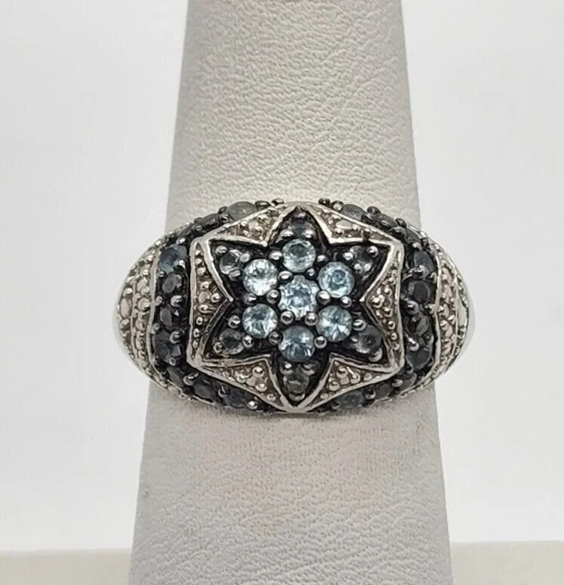 925 Sterling Silver Spinel Ring Size 6.5