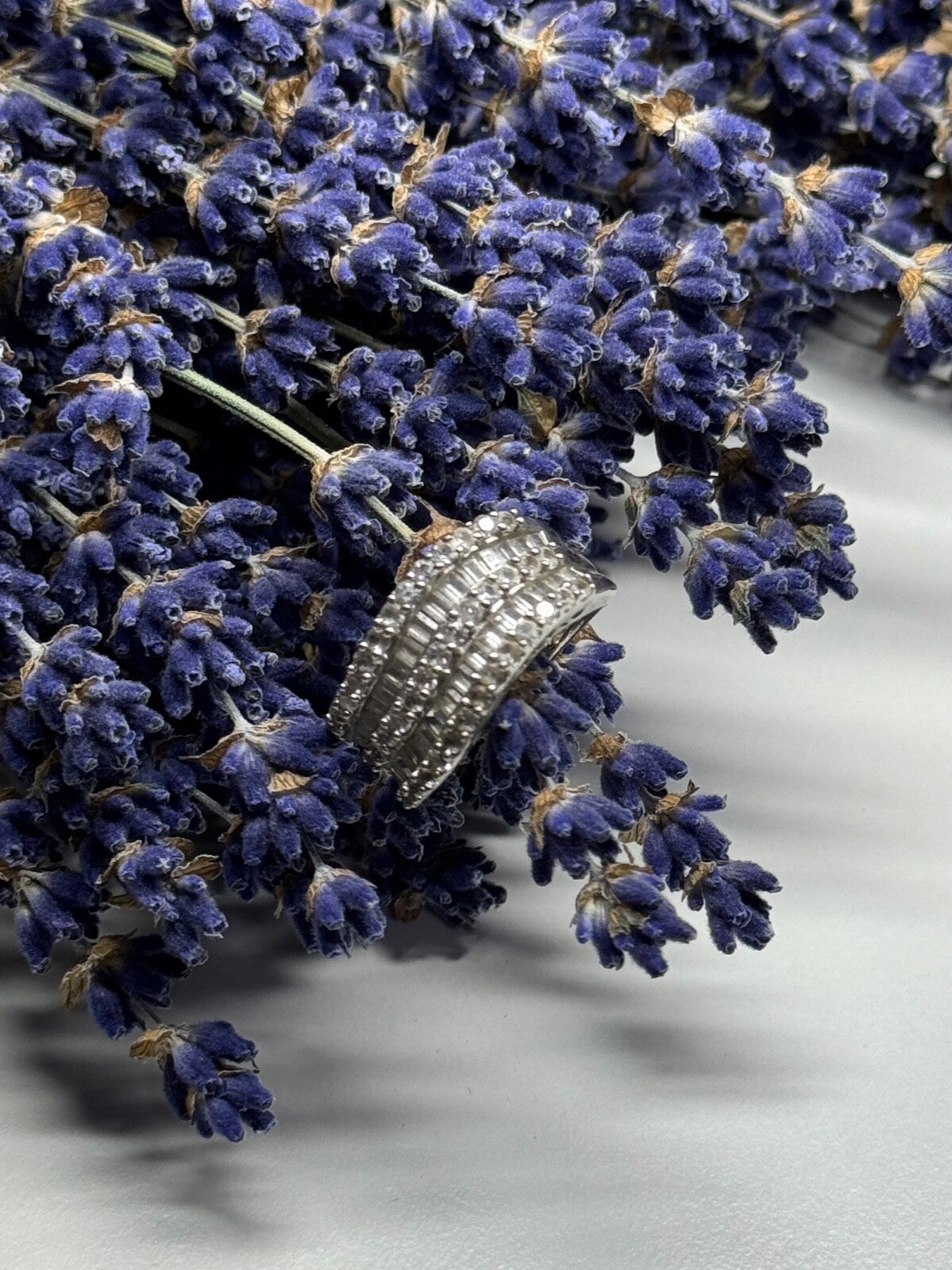 925 Sterling Silver Sapphire Ring Size 6