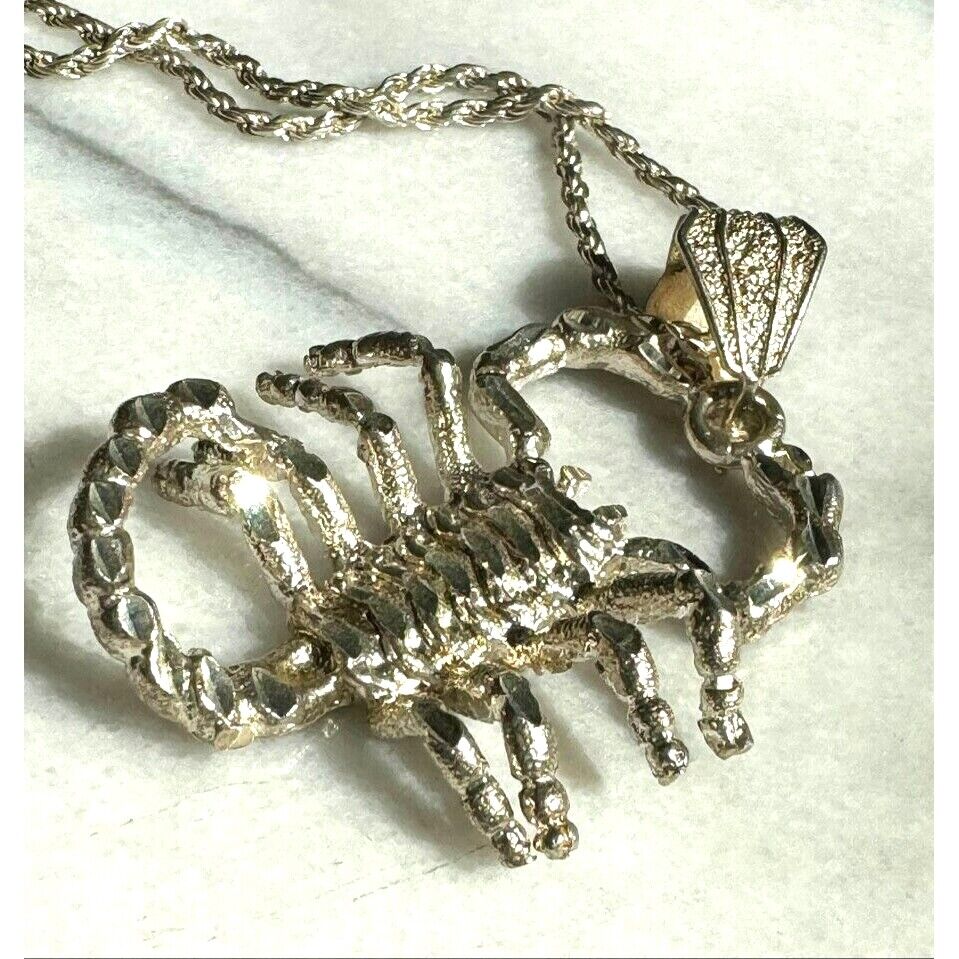 ''1of A KIND'' 925 STERLING SILVER ZODIAC SCORPIO PENDANT NECKLACE SKY