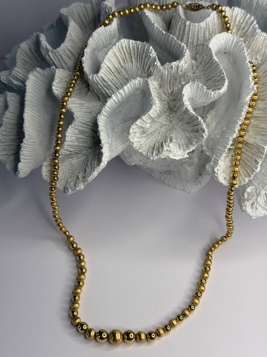 Elegant Design 14K Yellow Gold Necklace Length 23 in