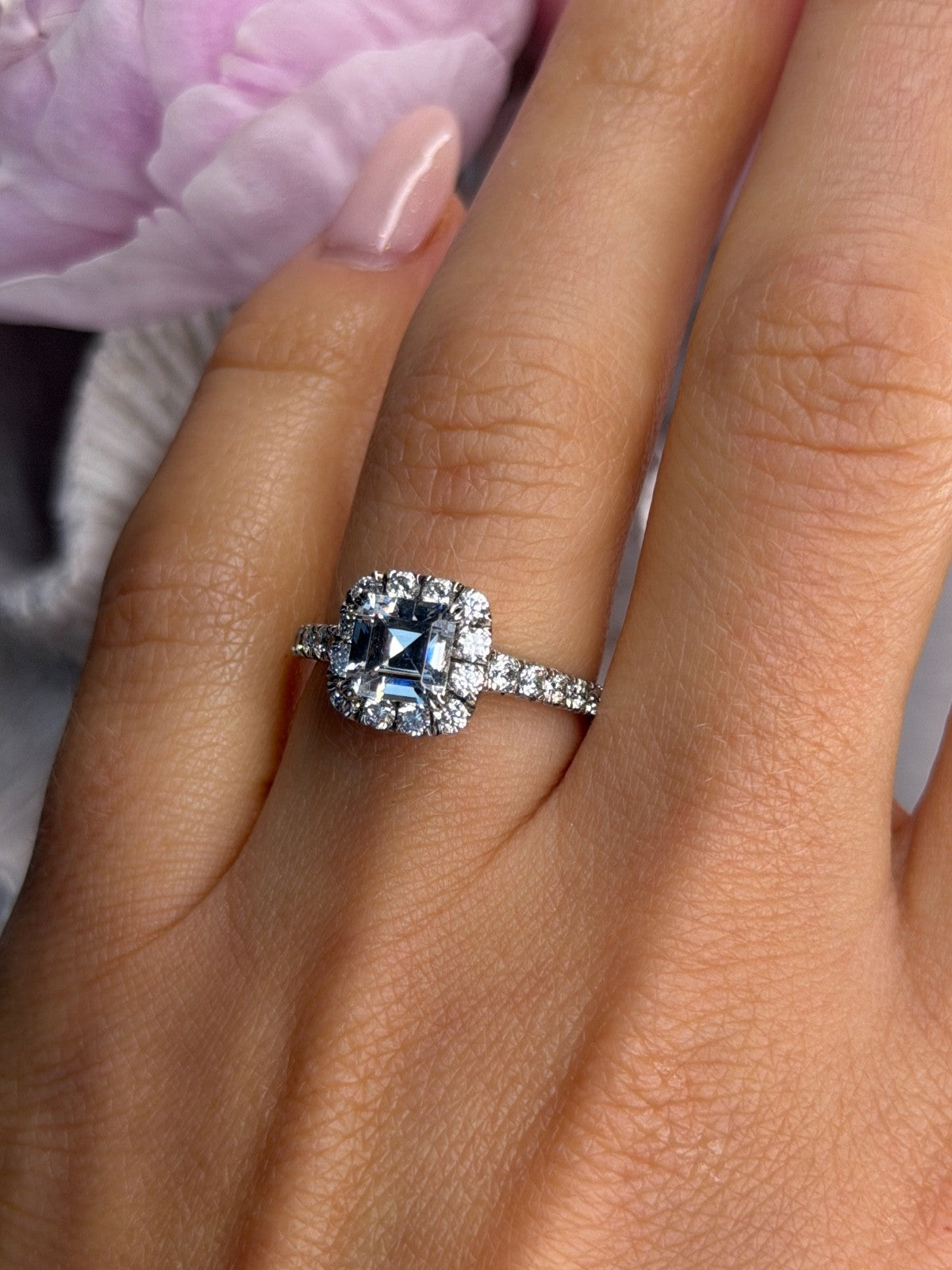 GOC 925 Sterling Silver tcw 1.75 Cz Ring Size 7