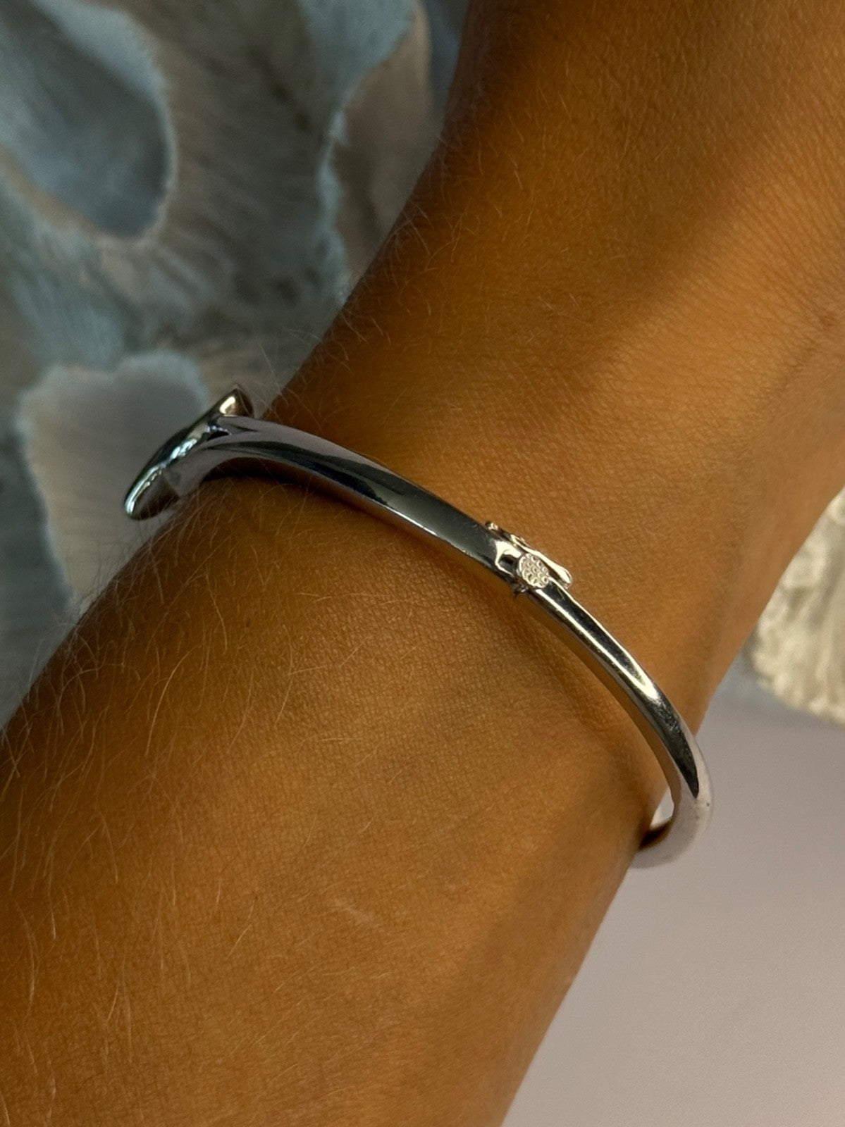 925 Sterling Silver NDI Diamond Heart Bracelet