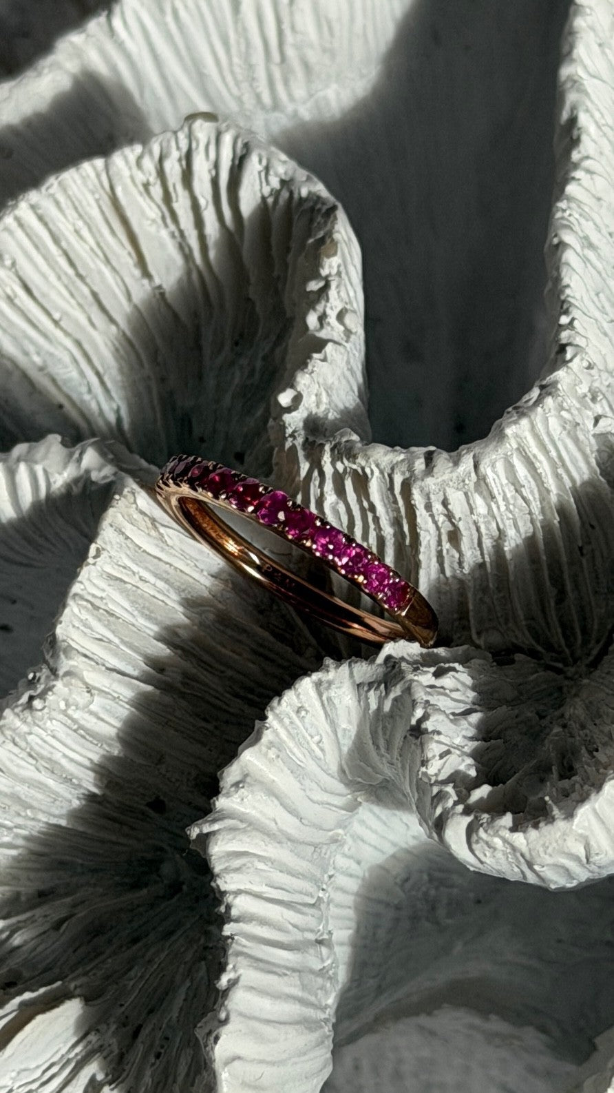 10K Rose Gold Ruby 0.50 ct  Ring Size 7