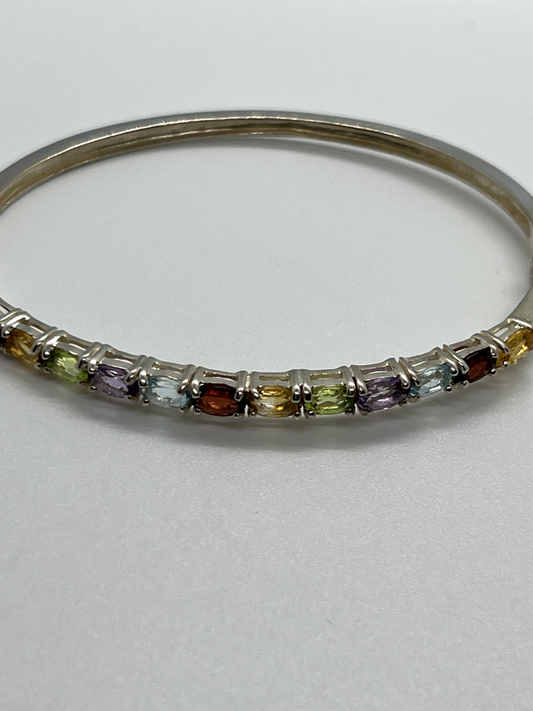 925 Sterling Silver Spinel Bracelet