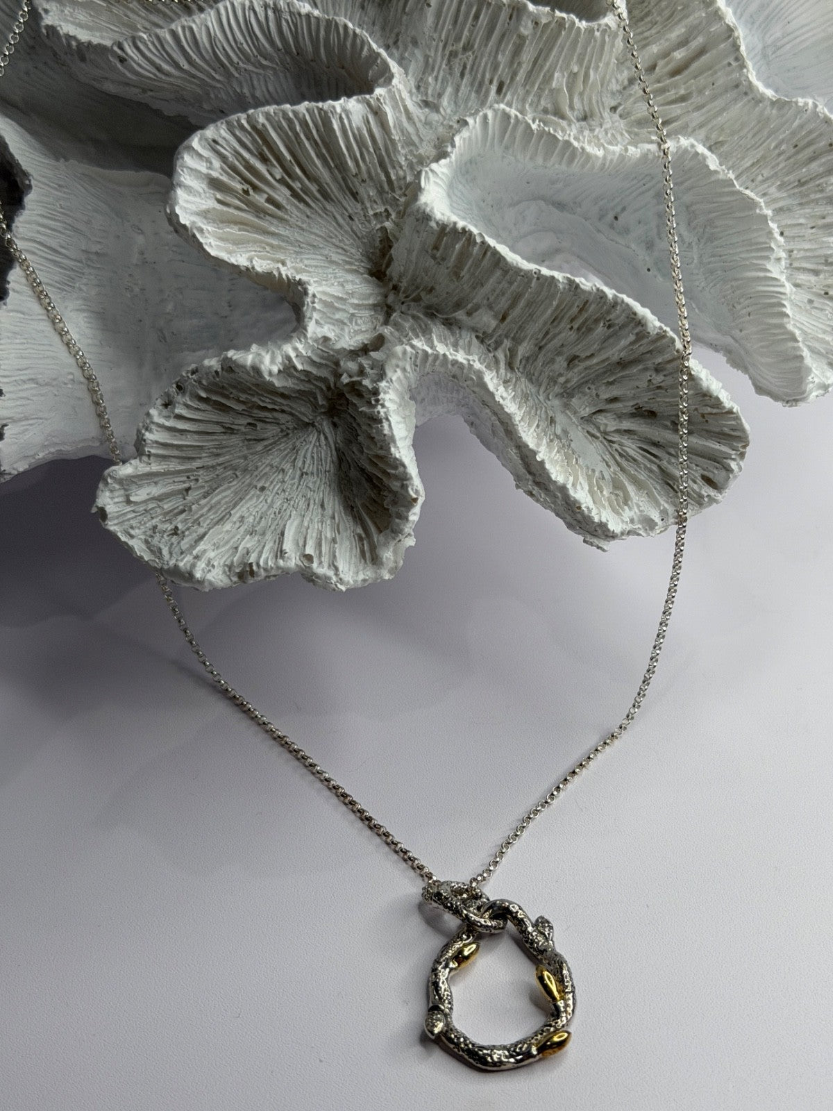Dweck Diamonds 925 Sterling Silver & Gold Plated Diamonds Necklace