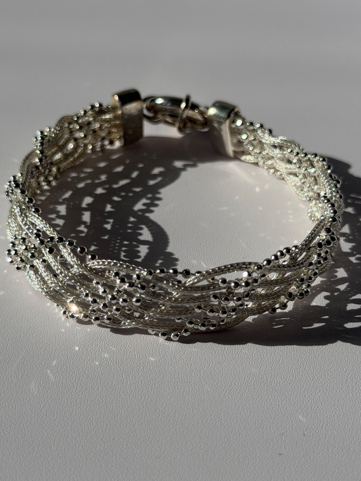Elegant Italy 925 Sterling Silver Bracelet Size 8