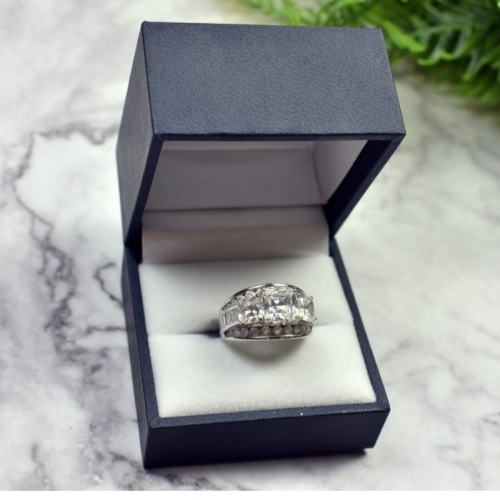 925 Sterling Silver White Beryl (Goshenite) Ring Size 5.5
