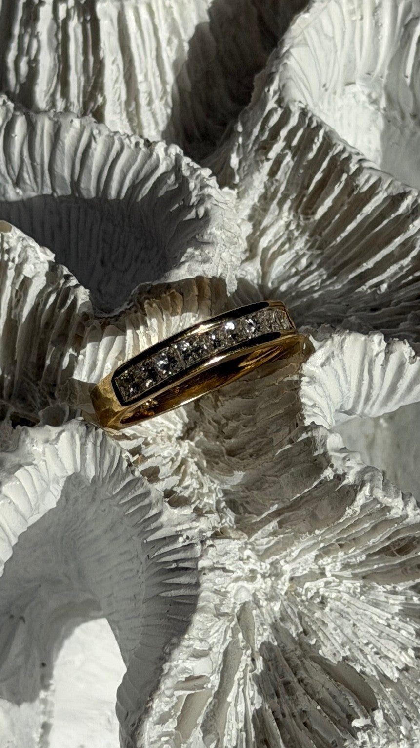 14K Yellow Gold Diamond 1 ct Ring Size 6