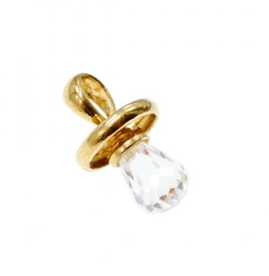 10K Yellow Gold Crystal Swarovski Pendant