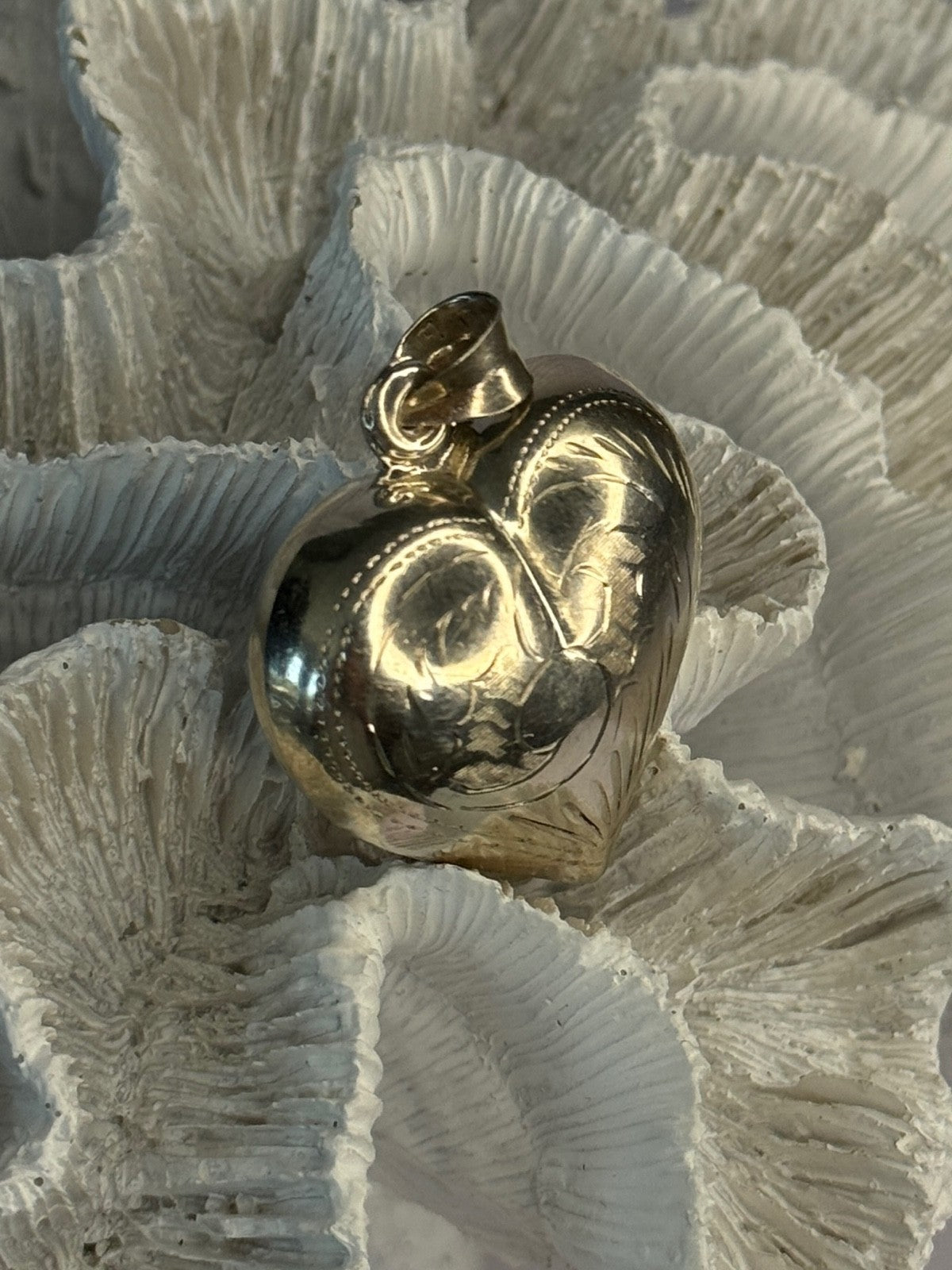 925 Sterling Silver Heart Locket Pendant Length 2 Inch