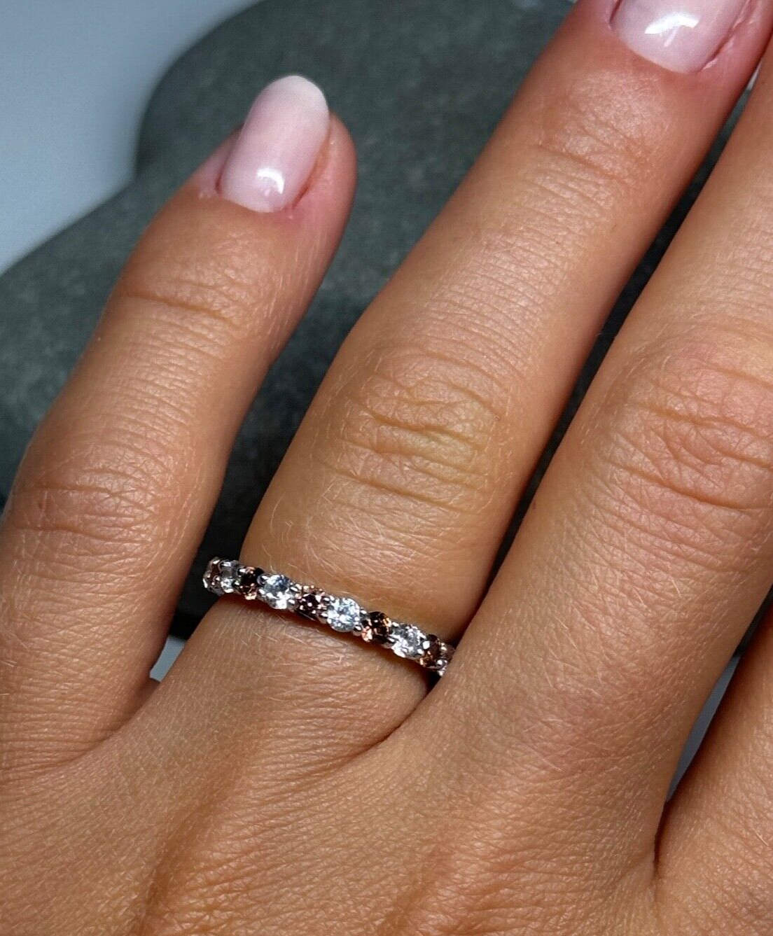 925 Sterling Silver CZ Ring Size 5.5
